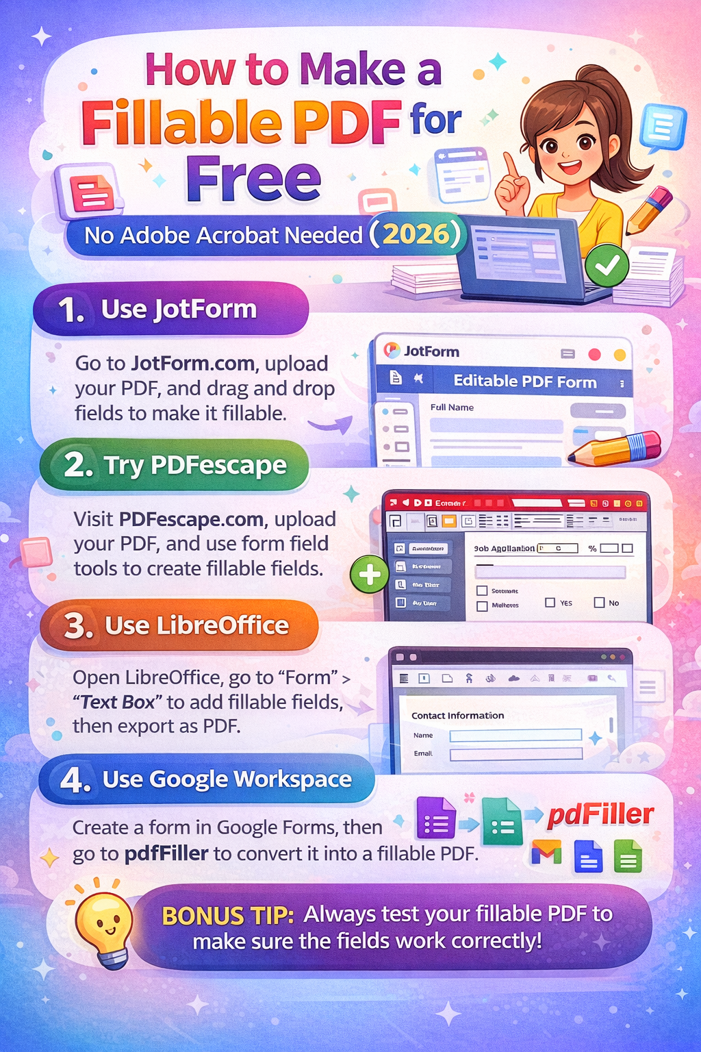 How to Make a Fillable PDF for Free – No Adobe Needed (2026)