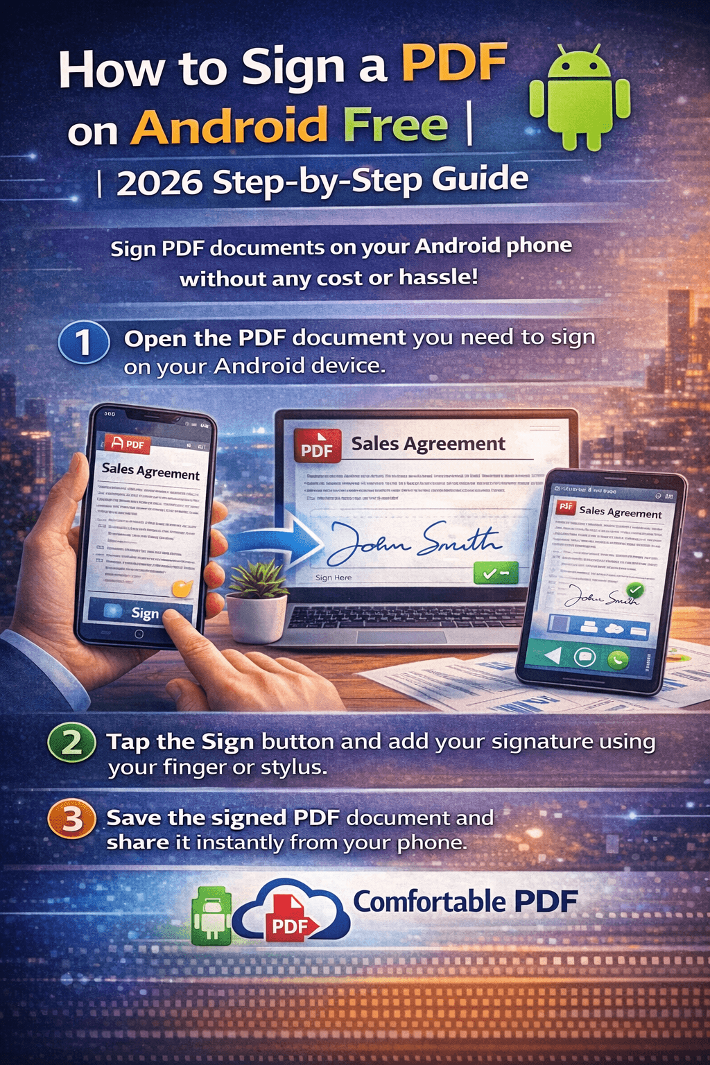 How to Sign a PDF on Android Free | 2026 Step-by-Step Guide – Comfortable PDF