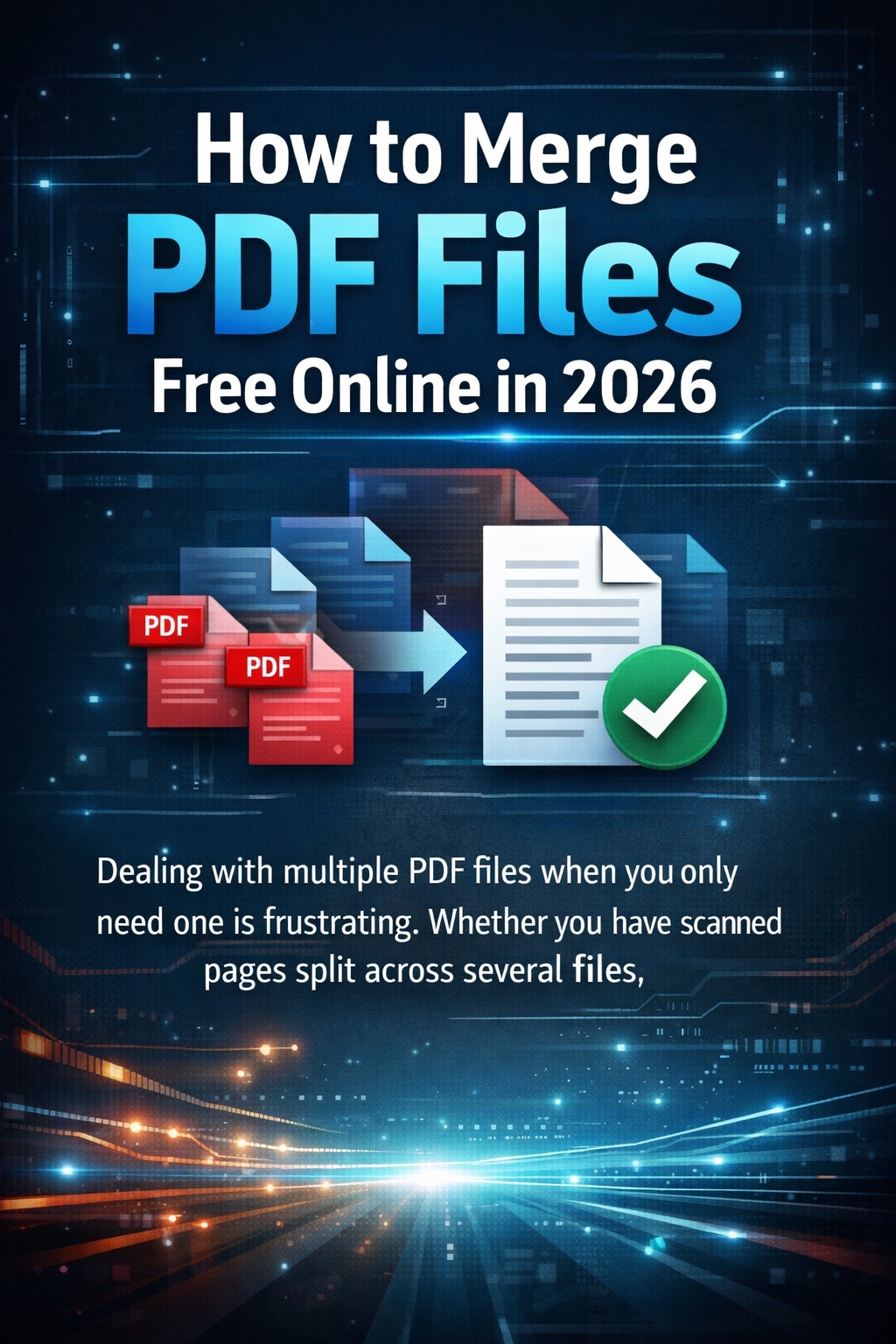 How to Merge PDF Files Free Online in 2026 | ComfortablePDF