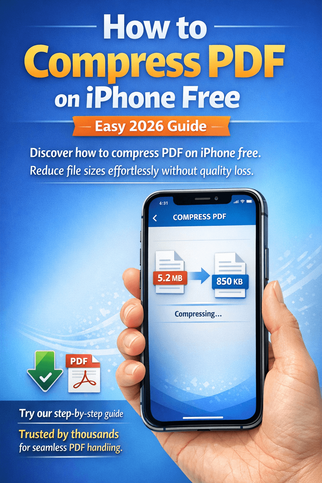 How to Compress PDF on iPhone Free | Easy 2026 Guide
