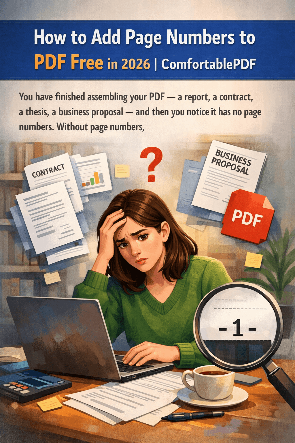 How to Add Page Numbers to PDF Free in 2026 | ComfortablePDF